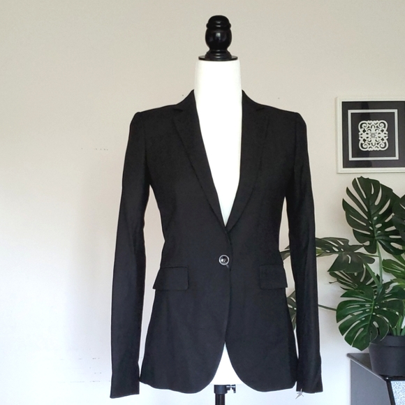 Massimo Dutti Jackets & Blazers - Massimo Dutti Black Textured Weave Suit Blazer